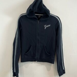 Guess Women’s Zip Up Hoodie Black Jacket Size M
